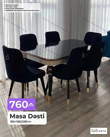 Masa Dəsti – 90×160/200 sm - Mexanizm: Açılan (uzadıla bilən) masa -