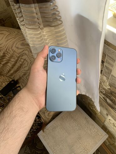 iphone 12 azerbaycan qiymeti: IPhone 12 Pro Max, 256 GB, Pacific Blue, Face ID
