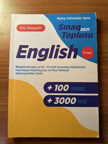 talıbov test imtahan çalişmalari pdf: İnci Baxşəlili English dili sinaq test toplusu magistraturya və