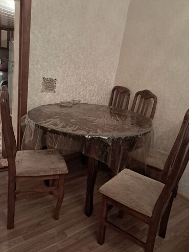 Для кухни, Новый, Нераскладной, Круглый стол, 4 стула