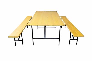 Setovi stolova i stolica: Pivski set 200x90 – drveni sto sa dve klupe. - Dimenzije stola: 200 — 2