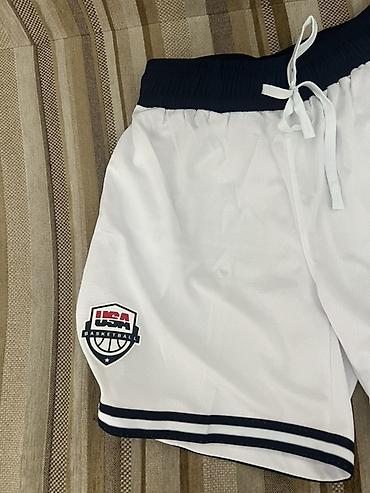 националь: Баскетбольные шорты USA Basketball - Цвет: белый с темно‑синими — 3