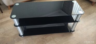 Mebel: Düz TV altlığı, Polkalı, Şüşəli