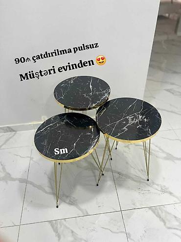 Masa və oturacaq dəstləri: Mətbəx üçün, Yeni, Açılmayan, Dördbucaq masa, 4 stul — 6