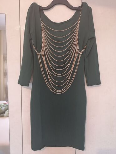 crna kožna haljina: S (EU 36), color - Green