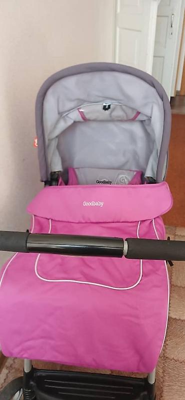 коляски goodbaby: Прогулочная коляска Goodbaby, розово-серая. В комплекте чехол на ножки — 1
