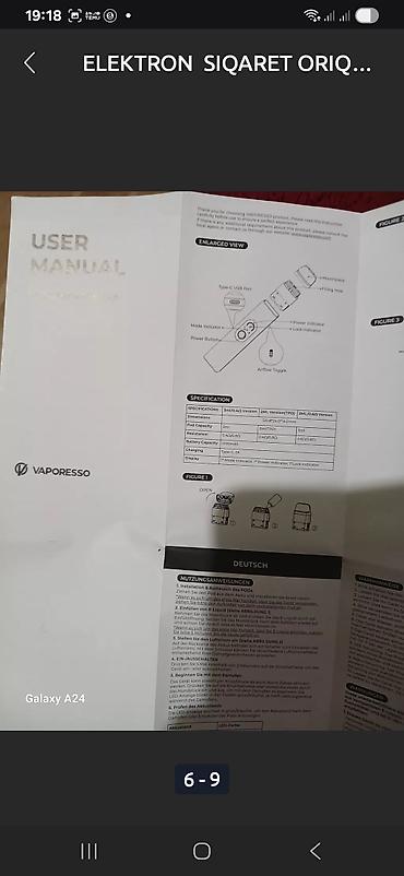 vuse go 5000: Vaporesso XROS 4 elektron siqaret (pod sistem) - Brend/model — 4
