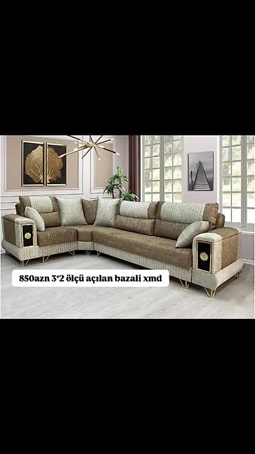 Künc divan – açılan və bazalı model - Ölçü: 3×2 m - Qiymət: 850 AZN lalafo.az -da Künc divan – açılan və bazalı model - Ölçü: 3×2 m - Qiymət: 850 AZN