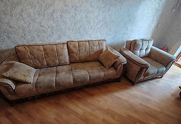 divan krovat: 2 eded çarpayi işlenmiş 100 azn. 1 divan 1 kreslo her ikiside — 6