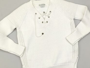 białe t shirty w serek damskie: Sweter, Zara, S, stan - Bardzo dobry