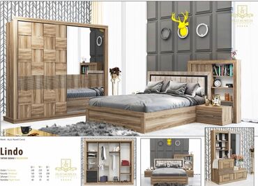 yeni dolab: Двуспальная кровать, Шкаф, Трюмо, 2 тумбы, Турция, Новый