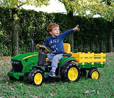 plisani: Peg Perego John Deere traktor na akumulator 12V sa daljinskim — 6