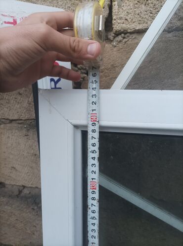 Plastik pəncərələr: PVC pəncərə-vitray blok - Material: ağ PVC profil, ikiqat şüşə — 1