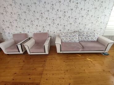 Divan və kreslo dəstləri: 2 ədəd divan və 2 ədəd kreslo mövcuddur. Ölçüləri aşağıdakı kimidir — 1