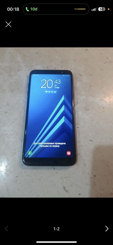 Samsung: Samsung Galaxy A6 Plus, 64 GB, rəng - Göy, Barmaq izi, Face ID