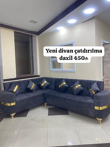 eboksit satilir: Divan satılır çatdırılma daxil 450₼. Bazalıdır. Yenidir. Ünvan — 1