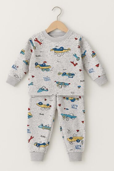 Alt paltar, corablar: Uşaq pijama dəstləri – 2 hissədən ibarət rahat komplekt - Üst və — 7