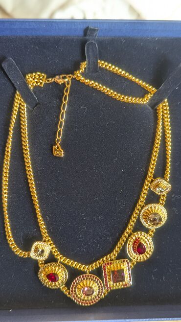 Очки: Колье, Swarovski, Желтое золото