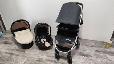 детские коляска бу: Балдар арабасы, түсү - Кара, Колдонулган