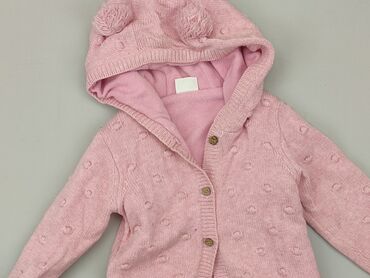 klapki rozowe z kokardą: Cardigan, F&F, 12-18 months, condition - Good