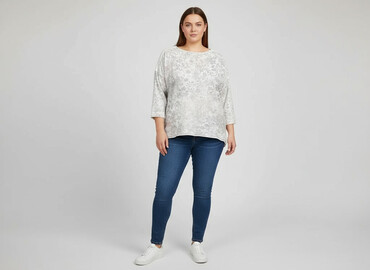 luźne bluzki z długim rękawem: Bluzka damska, rozmiar 3XL