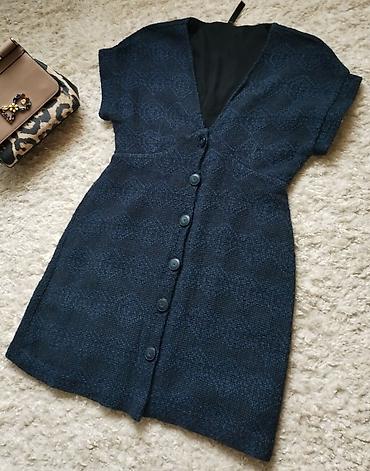 zara web: Zara tvid haljina u velicini 38/M sa dugmicima. Perfektno stanje ☆ — 1