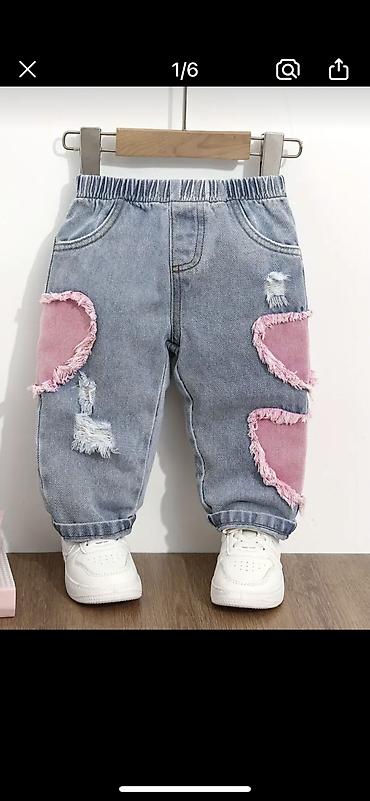 Uşaq cins şalvarı - Material: klassik açıq mavi denim (pambıq lalafo.az -da Uşaq cins şalvarı - Material: klassik açıq mavi denim (pambıq