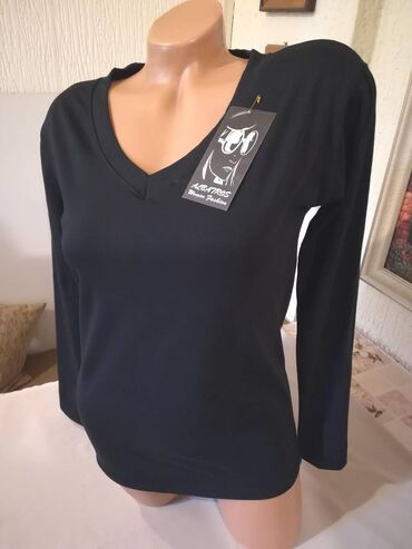 Bluze: XL (EU 42), Pamuk, Jednobojni, bоја - Svetloplava — 8