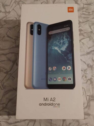 xiaomi mi a2 lite 32 gb qiymeti: Xiaomi Mi2A, 64 ГБ, цвет - Голубой, 
 Сенсорный, Отпечаток пальца, Две SIM карты