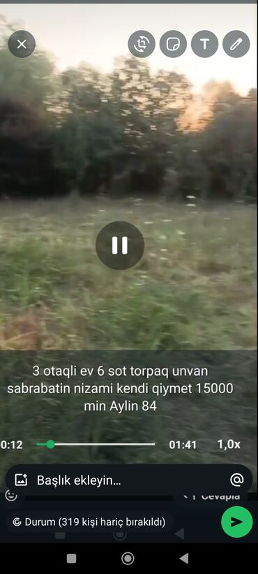 kirayə ev qaracuxurda: Sabrabatın Nizami kəndində torpaq sahəsi və ev - 3 otaqlı ev - 6 sot