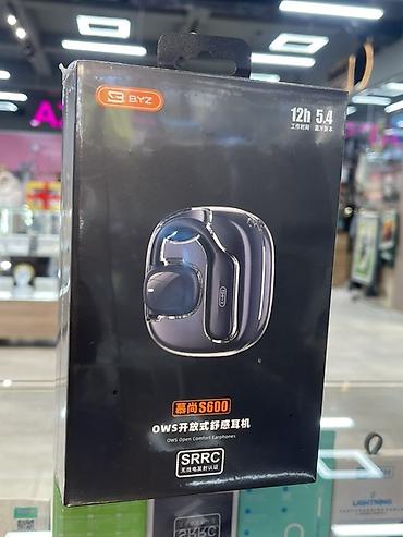 black: BYZ S600 — беспроводные наушники форм‑фактора OWS (Open Wear/открытая — 1