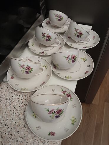 caydan: Çay dəsti, Farfor, 6 nəfərlik, SSRİ