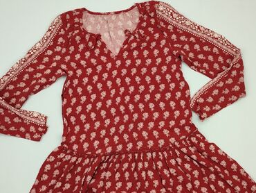 czerwona sukienki welurowa: Sukienka, S, stan - Dobry