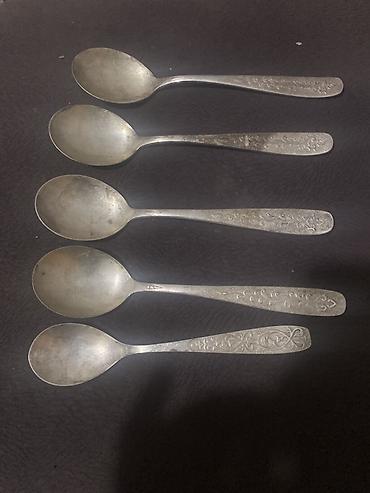 qab desdi: 5 ədəd metal çay qaşığı dəsti - Material: metal ərintisi (üzərində — 3