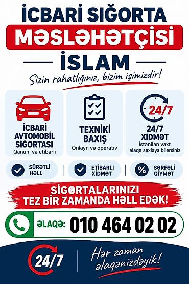 Digər avto xidmətlər: İcbari Sığorta Məsləhətçisi – İslam Xidmətlər: - İcbari avtomobil — 1