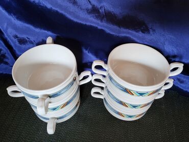 Činije: Porcelanske nove cinije Jlmenau Nemacka za supe,corbe,poslastice 1991g — 7