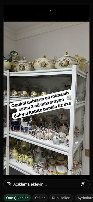 Məhsul: Qədimi qab-qacaq kolleksiyası Təsvir: - Porcelain/qızıl