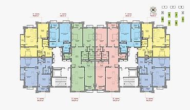 80: 2 комнаты, 80 м², Асанбай мкр Элитка, 7 этаж, ПСО (под самоотделку) — 2