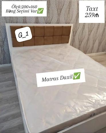 Taxt – 259 ₼ - Ölçü: 200×160 sm - Matras daxildir - Rəng seçimi var -