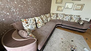Divanlar: Künc divan, İşlənmiş, Açılmayan, Bazalı, Vеlur parça, Çatdırılma yoxdur — 2