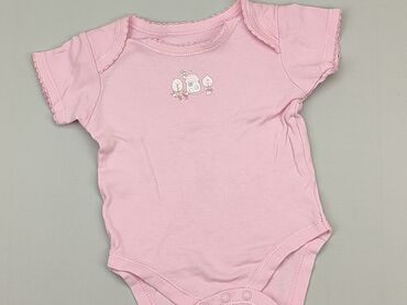 różowe body niemowlęce: Body, 0-3 m, 
stan - Dobry