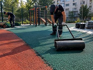 Бесшовное резиновое покрытие для любых площадок ✅ Гарантия 1 год на lalafo.kg да Бесшовное резиновое покрытие для любых площадок ✅ Гарантия 1 год на