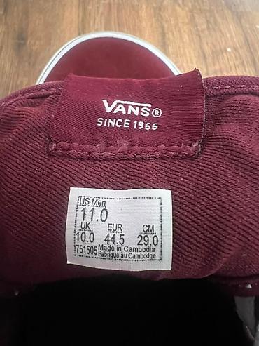 вулкани: Кеды Vans, размер 44.5 (EU). Состояние 10/10🌟 - Модель: низкие — 5