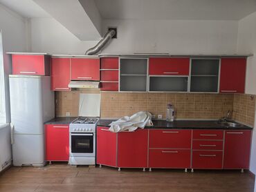 раковина для кухни с тумбой: Ашкана гарнитуру, Колдонулган, түсү - Кызыл, Өзү алып кетүү