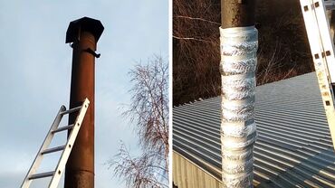 Другие стройуслуги: Монтаж дымоходов на крыше и через дом.Утепление,замена — 8