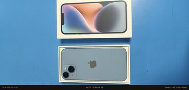 apple notebook цена: IPhone 14, Жаңы, 128 ГБ, Pacific Blue, Куту, 100 %