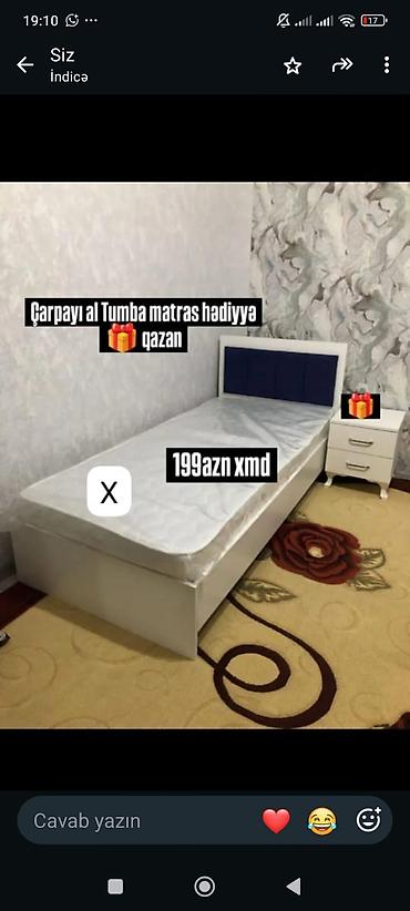 Кровати: Tək nəfərlik çarpayı dəsti - Rəng: ağ gövdə, başlıqda tünd mavi — 1