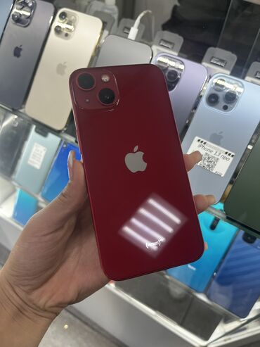 бу мобильные телефоны: IPhone 13, Б/у, 128 ГБ, Красный, 96 %