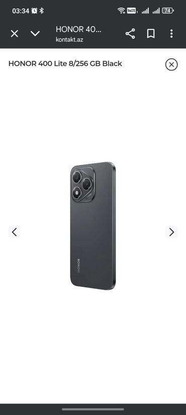 Audio: Honor 400 Lite, 256 GB, rəng - Qara, Zəmanət