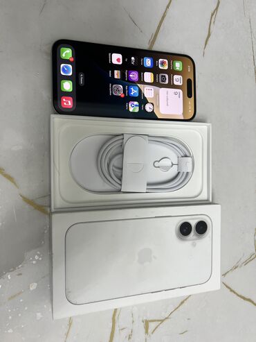 цены на бу айфоны: IPhone 16, White Titanium, Кабель, Куту, 100 %